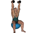 Triceps Extension - Fitness Ball Dumbbell Alternate